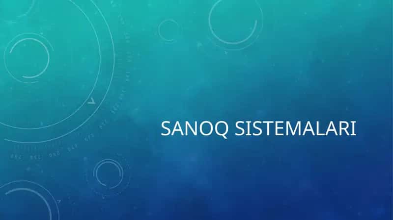 Sanoq sistemalari