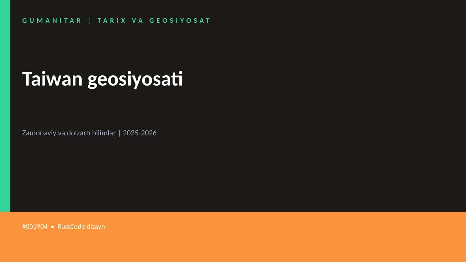Taiwan geosiyosati