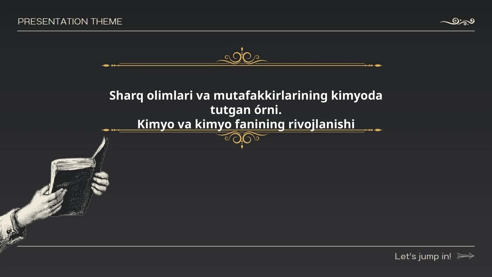 Sharq olimlari va mutafakkirlarining kimyoda tutgan órni. Kimyo va kimyo fanining rivojlanishi