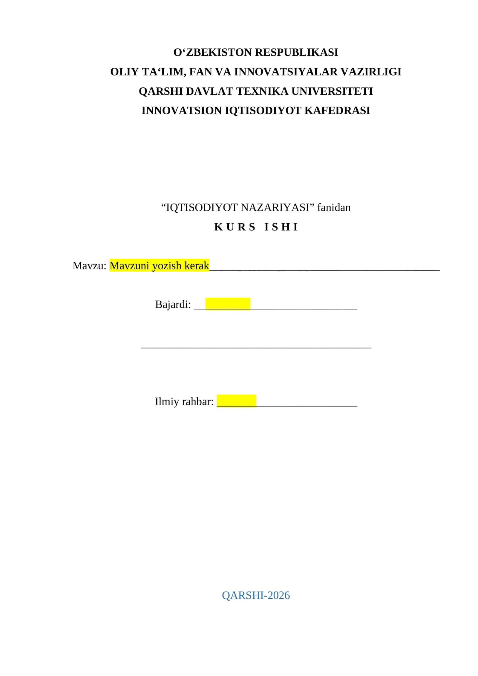 Kurs ishi