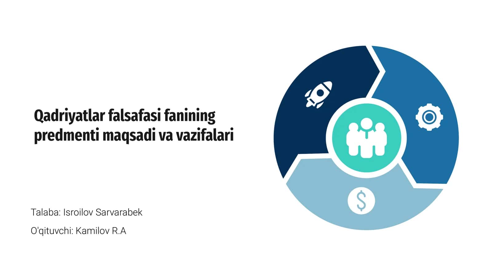Qadriyatlar falsafasi fanining predmenti maqsadi va vazifalari