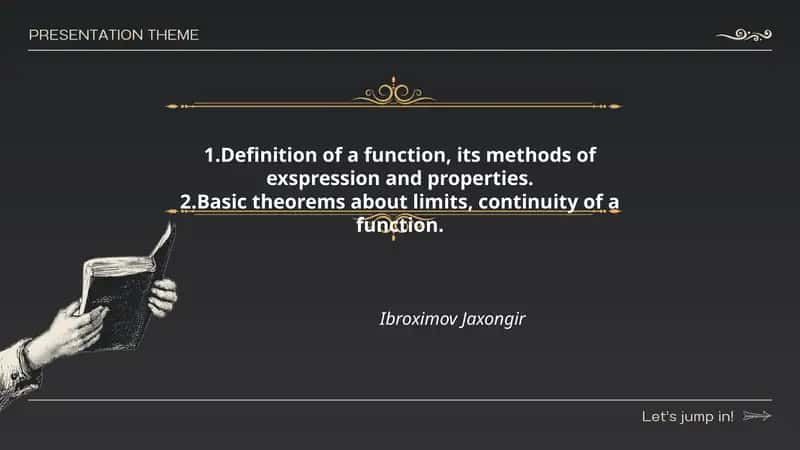 Definition of a function
