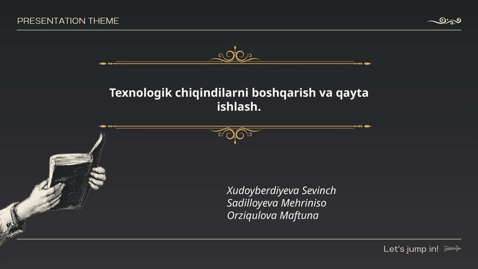 Texnologik chiqindilarni boshqarish va qayta ishlash