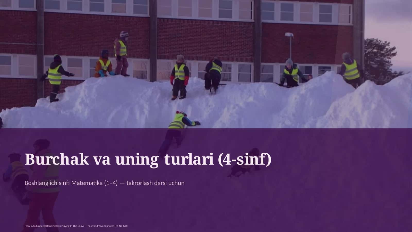 Burchak va uning turlari (4-sinf)