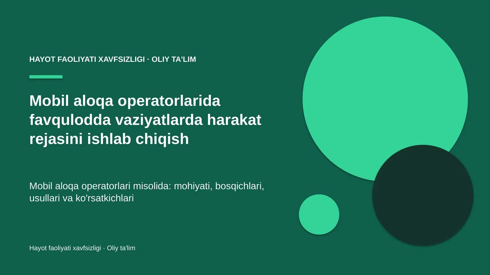 mobil aloqa operatorlarida favqulodda vaziyatlarda harakat rejasini ishlab chiqish 9360