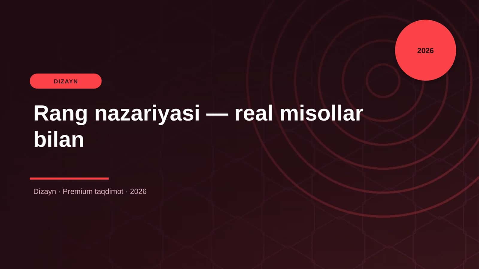 Rang nazariyasi — real misollar bilan