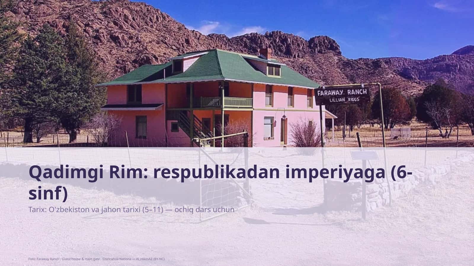 Qadimgi Rim: respublikadan imperiyaga (6-sinf)