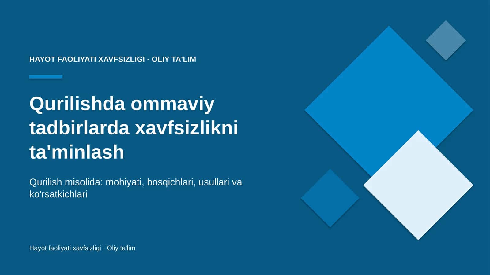 qurilishda ommaviy tadbirlarda xavfsizlikni ta'minlash 2158