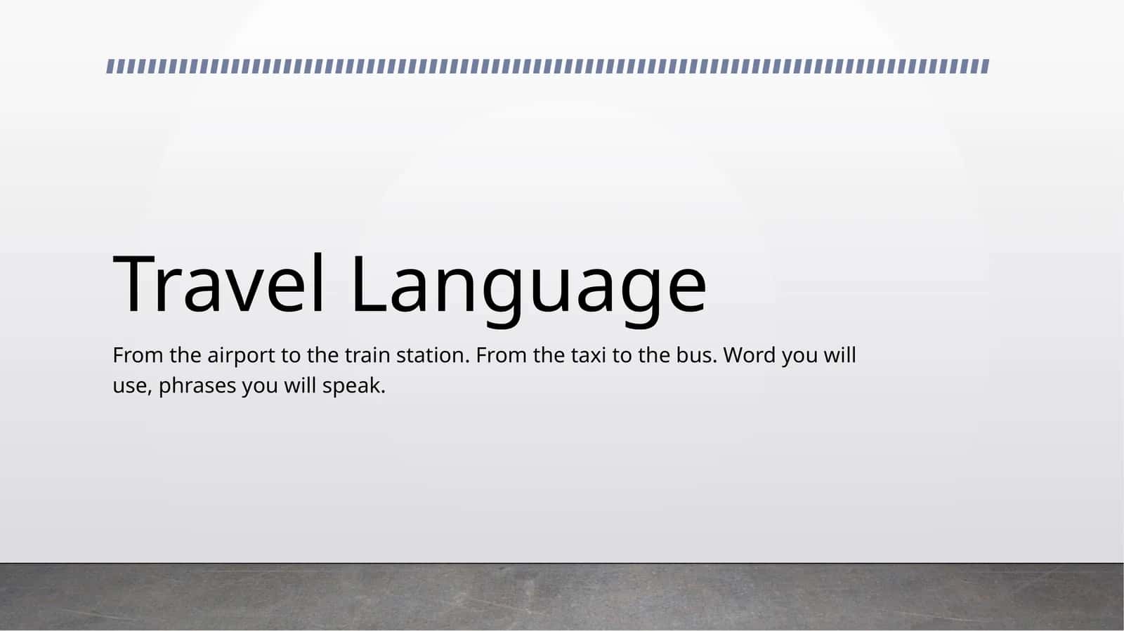 Travel Language