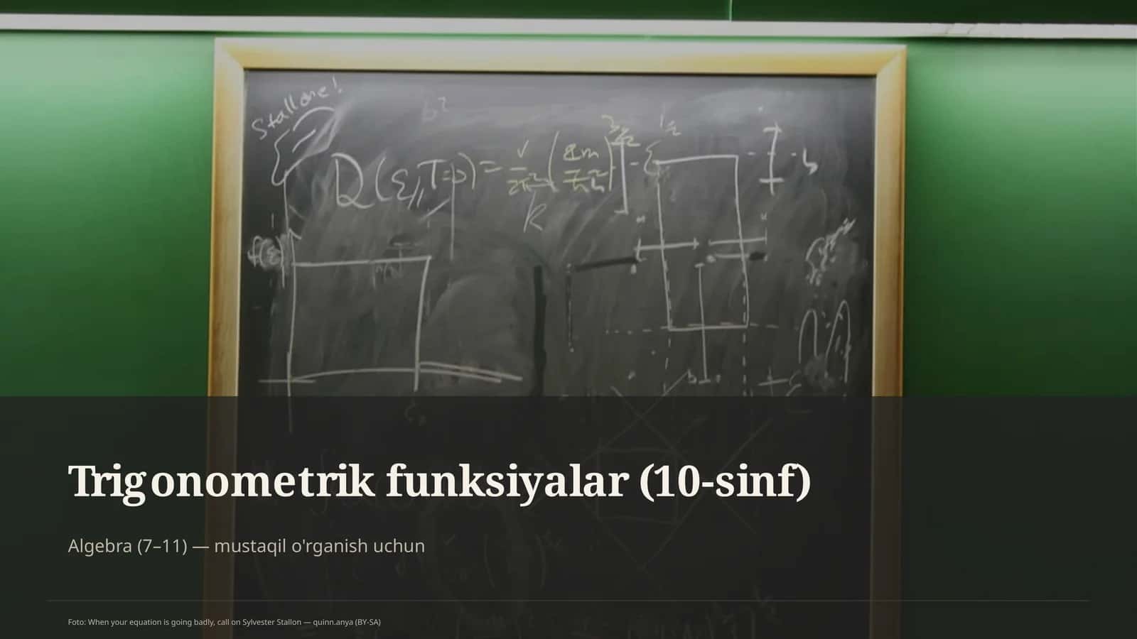 Trigonometrik funksiyalar (10-sinf)