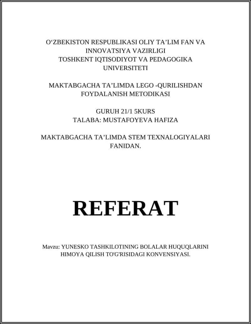 MAKTABGACHA TA’LIMDA STEM TEXNALOGIYALARI FANIDAN