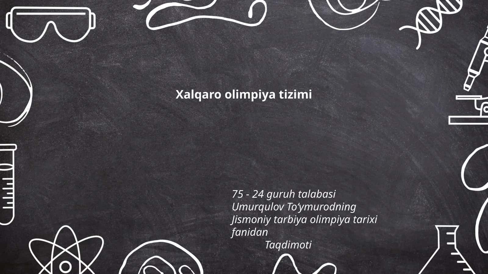 Jismoniy tarbiya olimpiya tarixi fanidan Taqdimoti