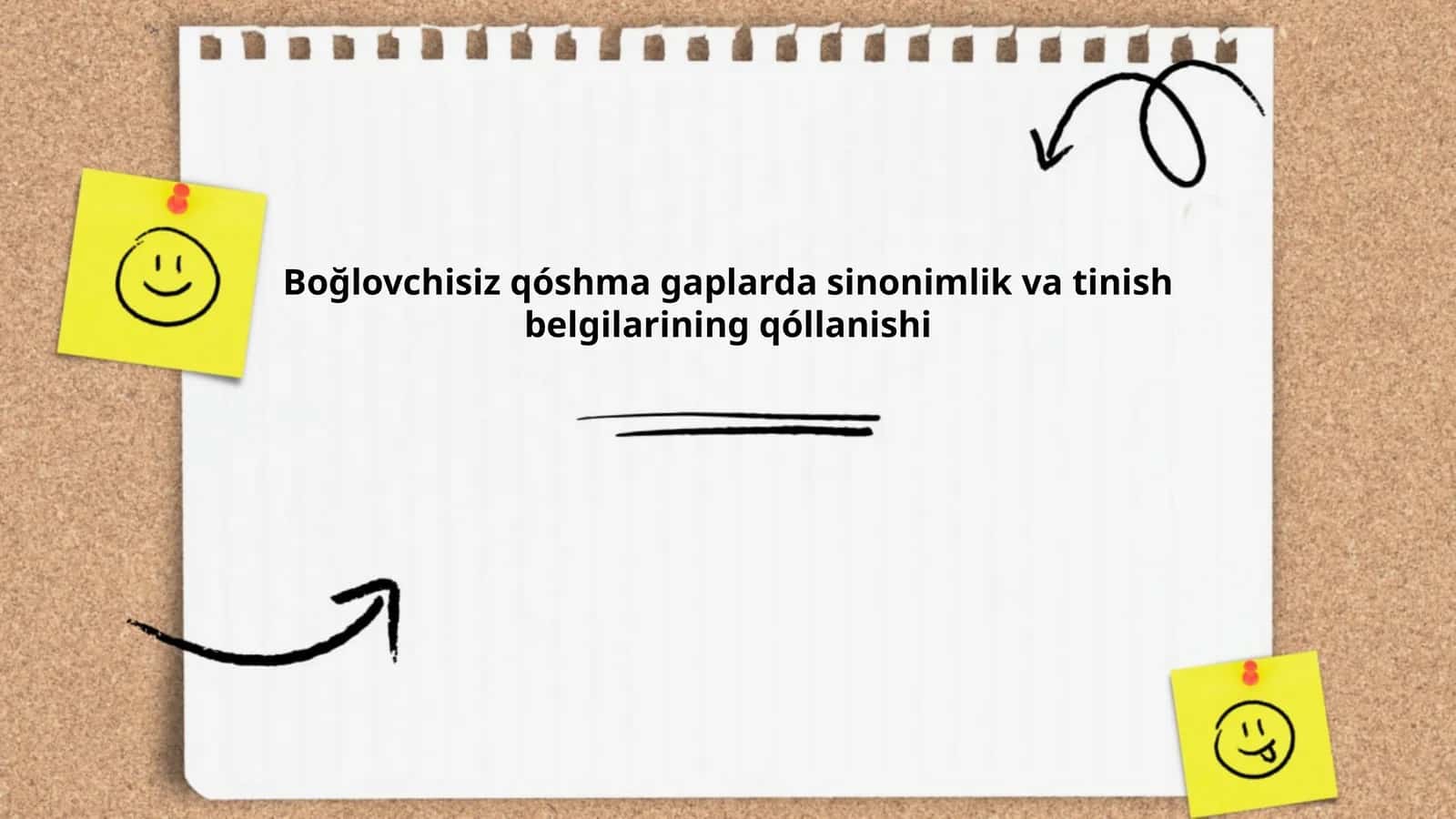 Boğlovchisiz qóshma gaplarda sinonimlik va tinish belgilarining qóllanishi