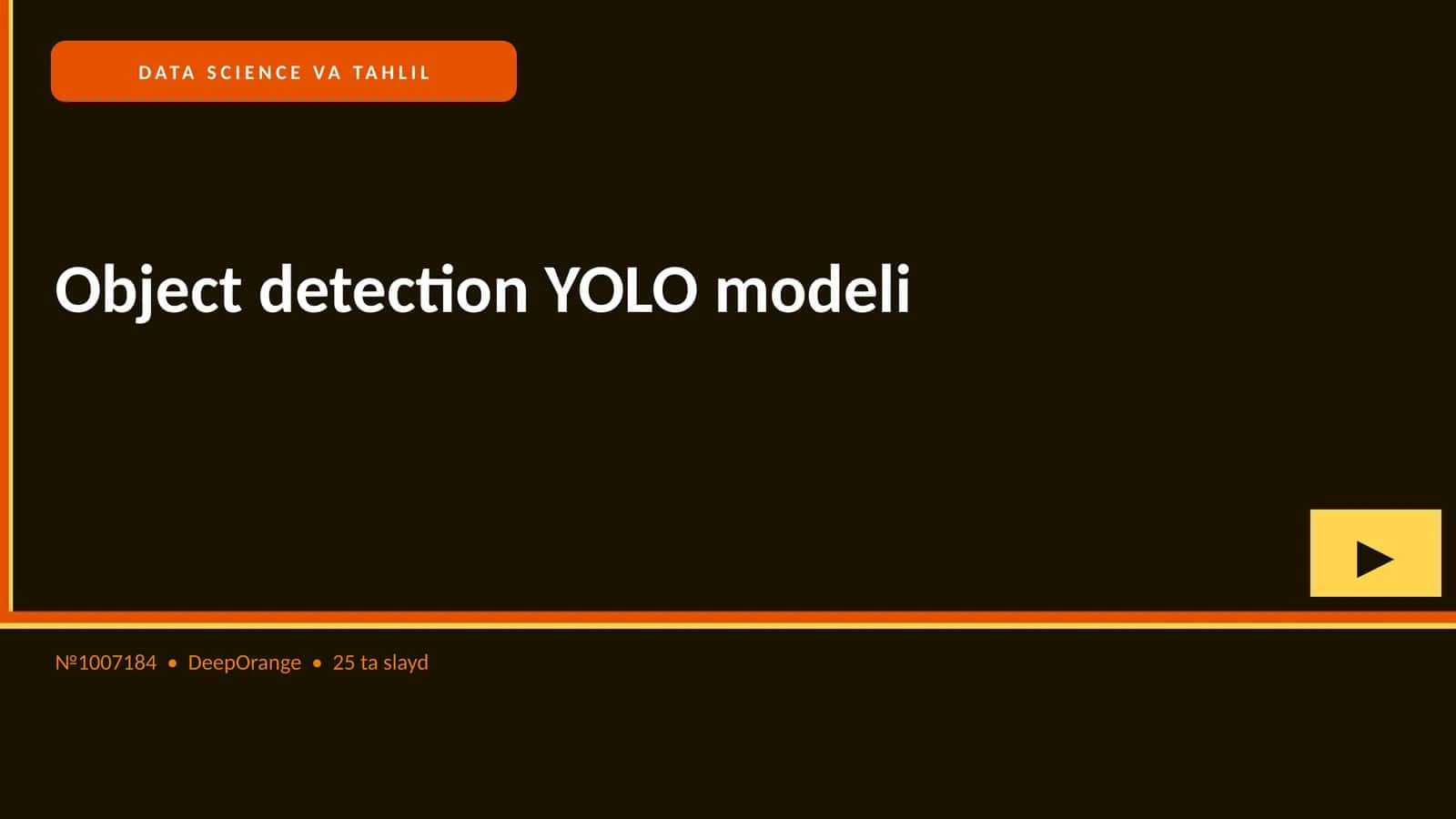 Object detection YOLO modeli