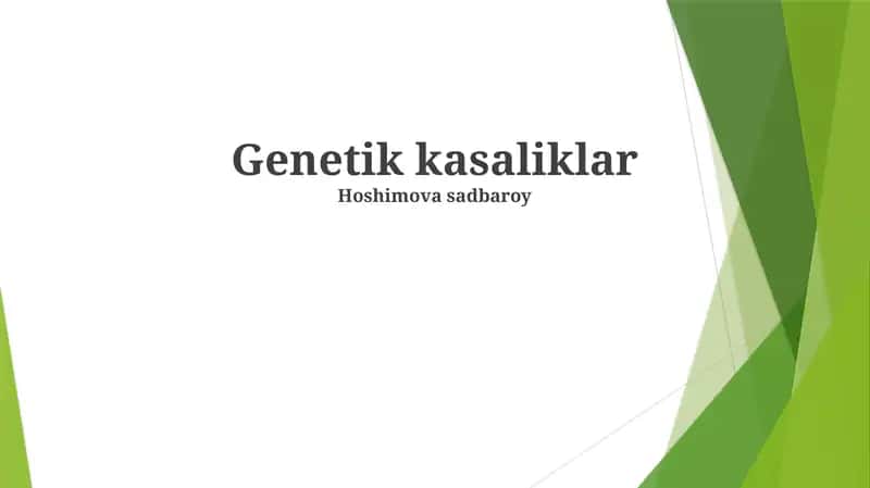 Genetik kasaliklar