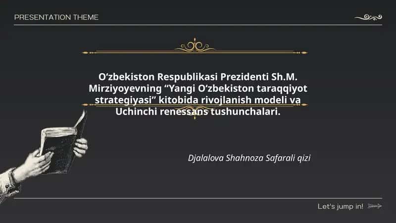 Yangi O‘zbekiston taraqqiyot strategiyasi