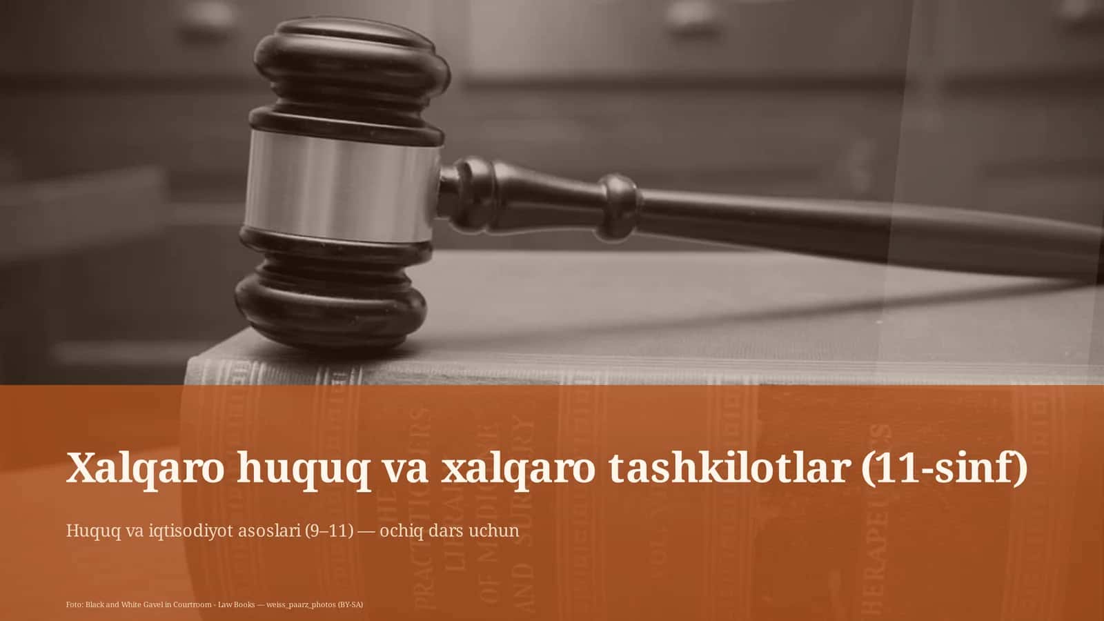 Xalqaro huquq va xalqaro tashkilotlar (11-sinf)