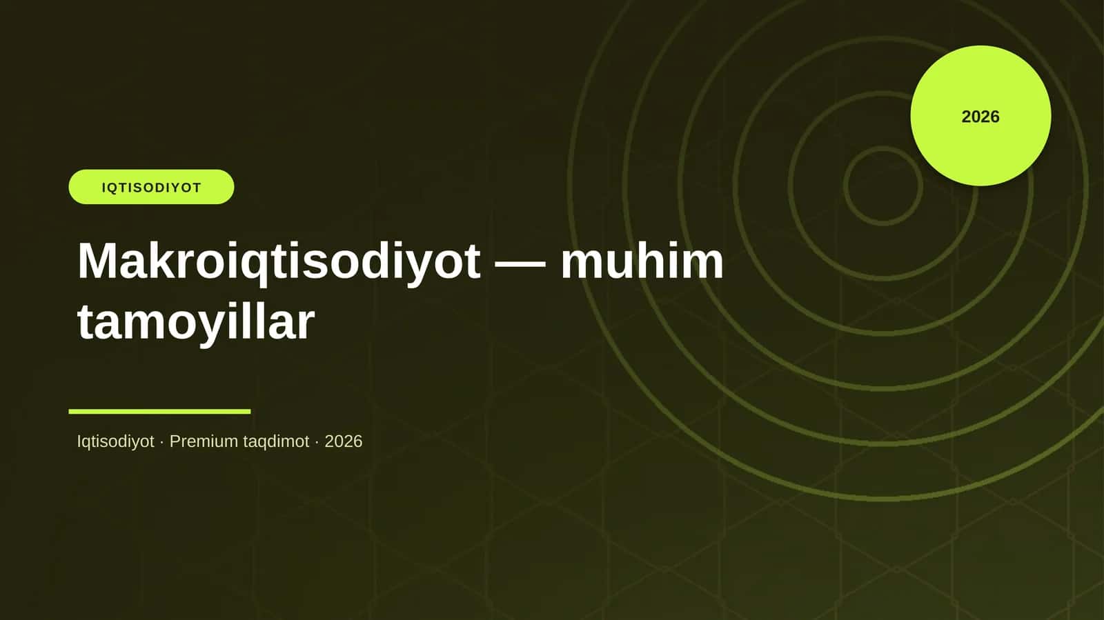 Makroiqtisodiyot — muhim tamoyillar