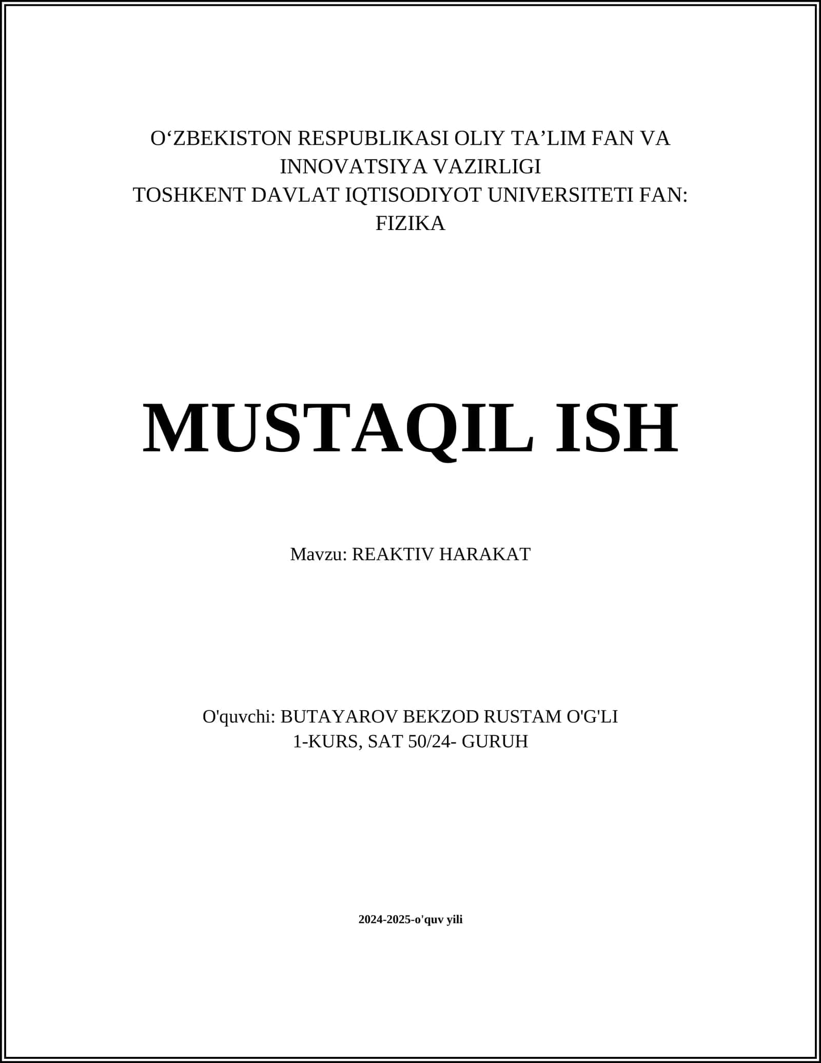 REAKTIV HARAKAT