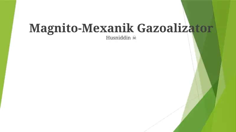 Magnito-Mexanik Gazoalizator