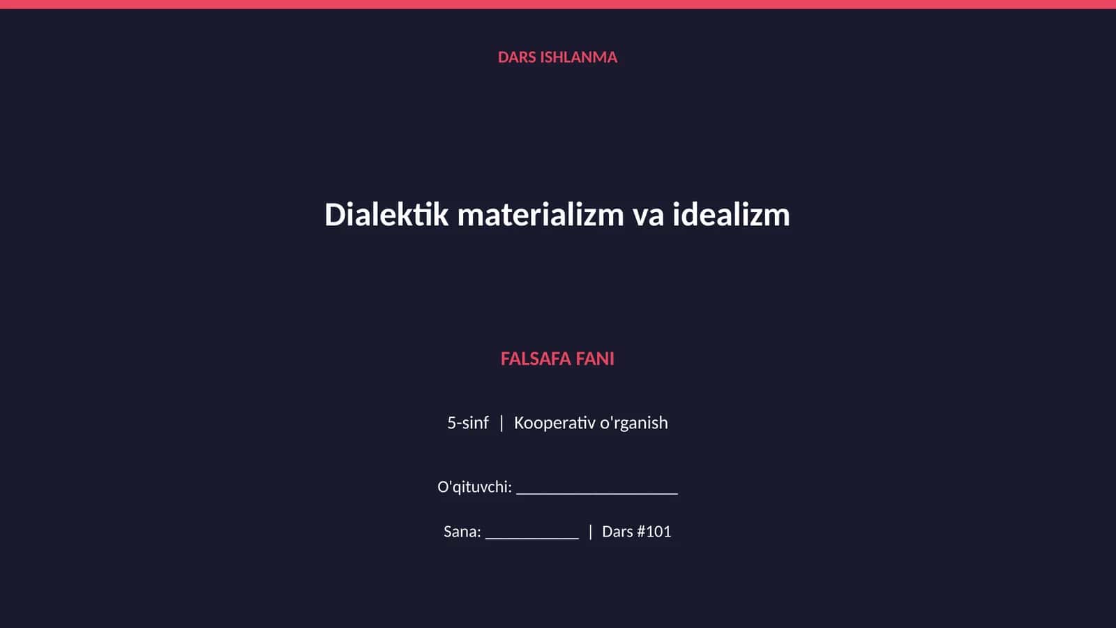 Dialektik materializm va idealizm