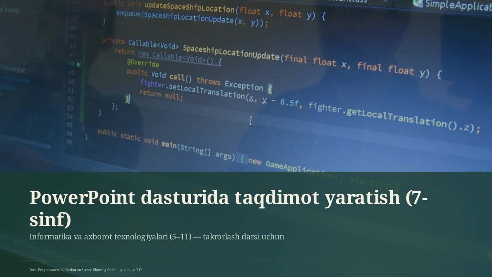 PowerPoint dasturida taqdimot yaratish (7-sinf)