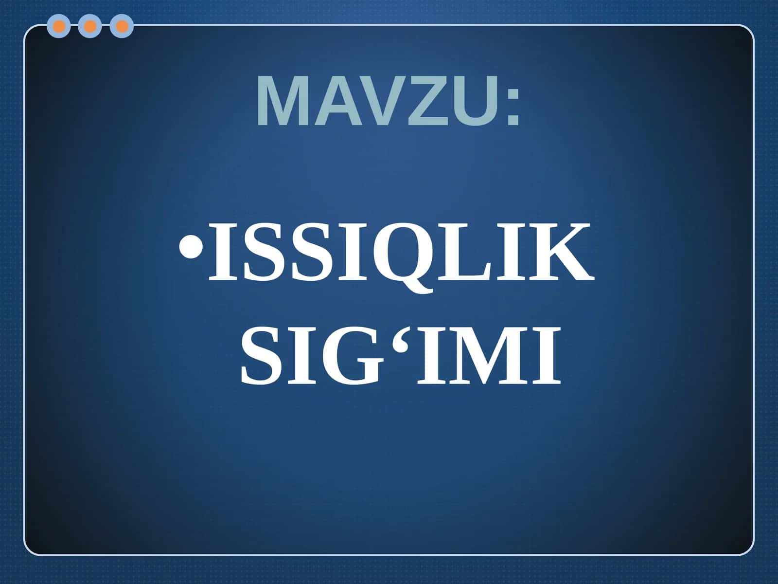 Issiqlik sigʻimi