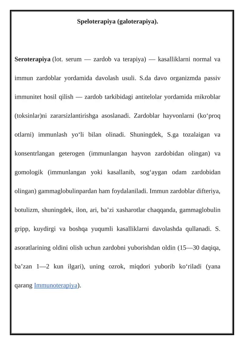 Seroterapiya