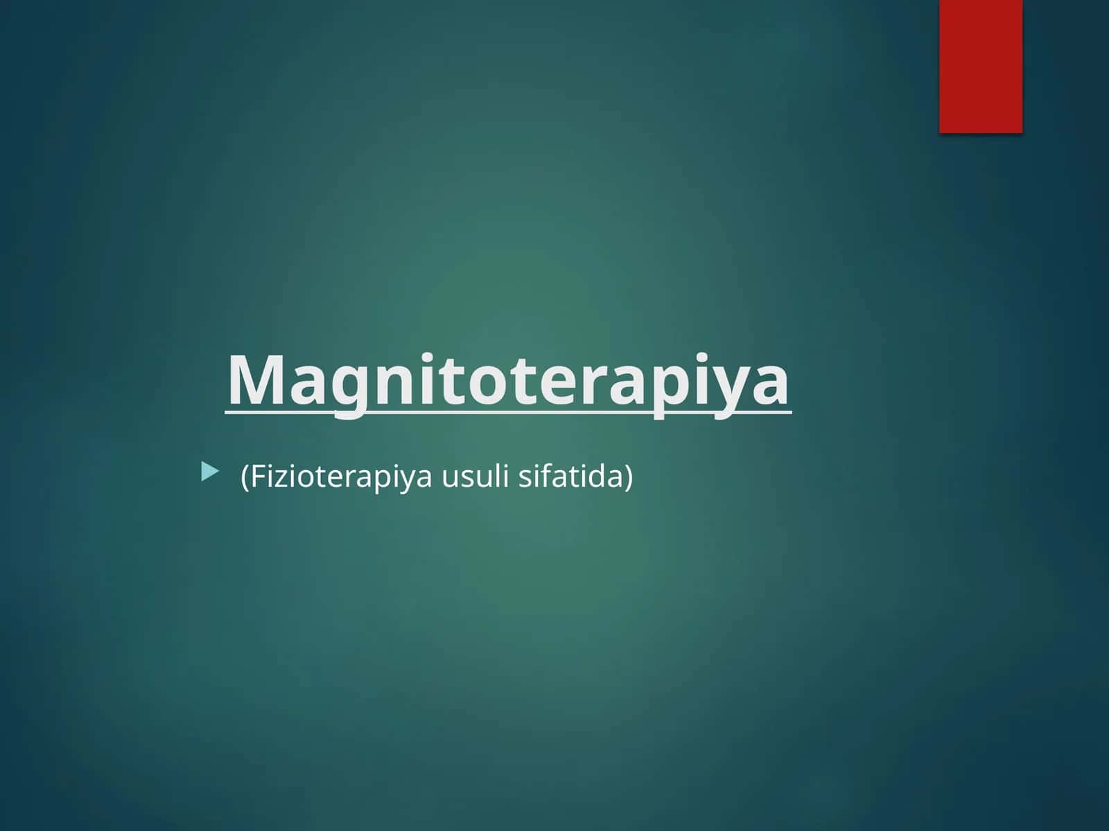Magnitoterapiya