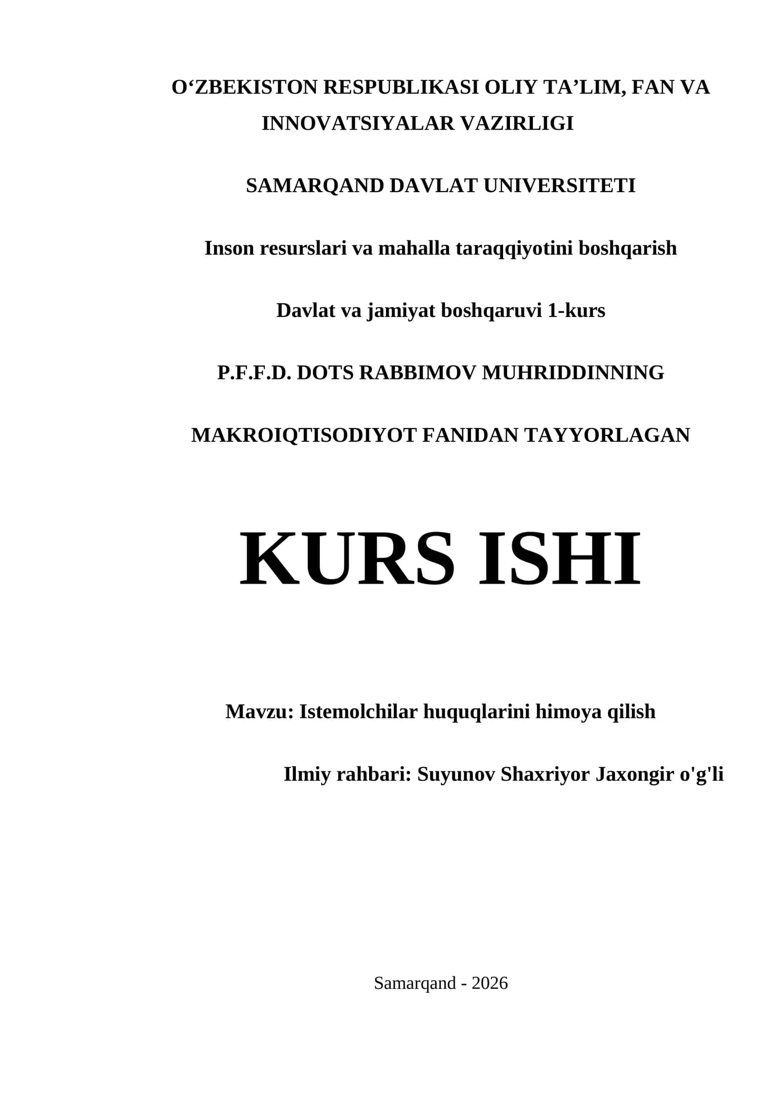 Istemolchilar huquqlarini himoya qilish