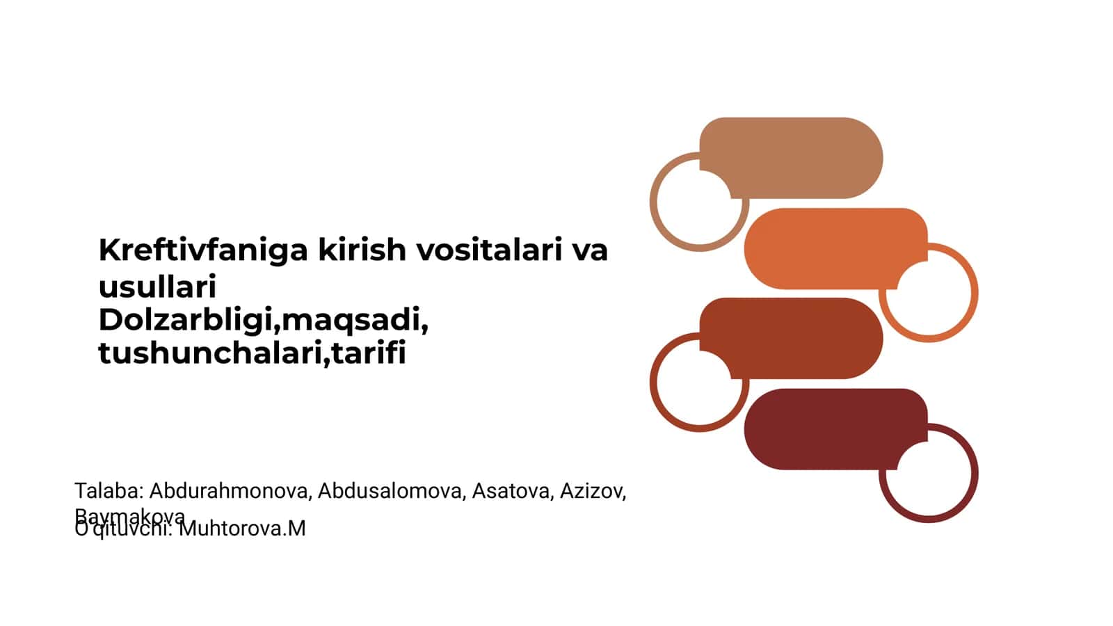 Kreftivfaniga kirish vositalari va usullari
