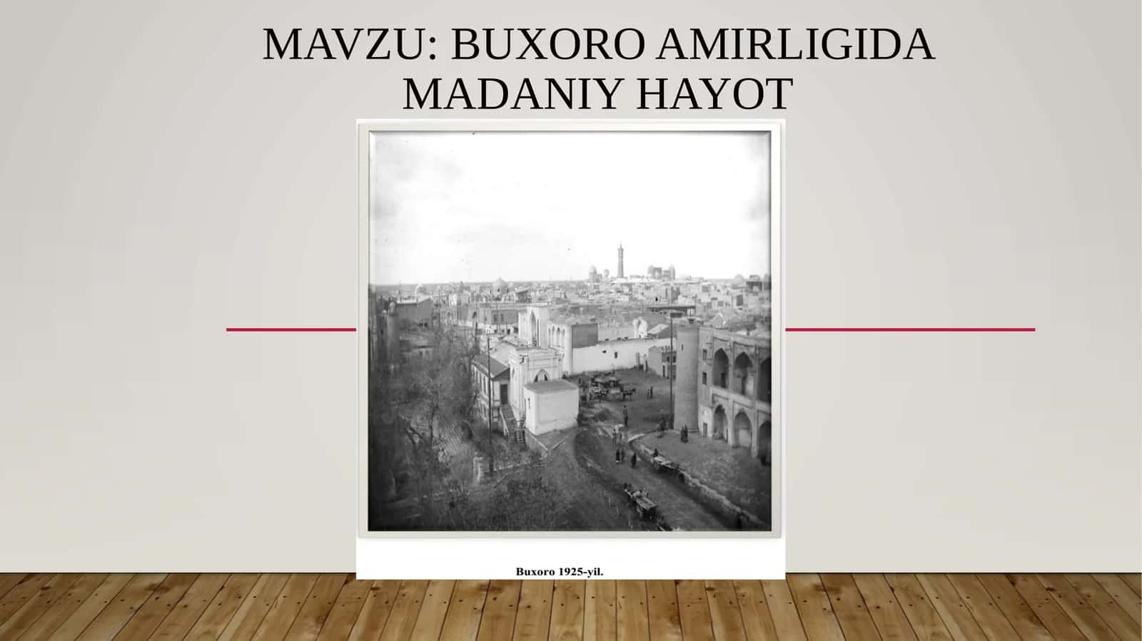 Buxoro amirligida madaniy hayot