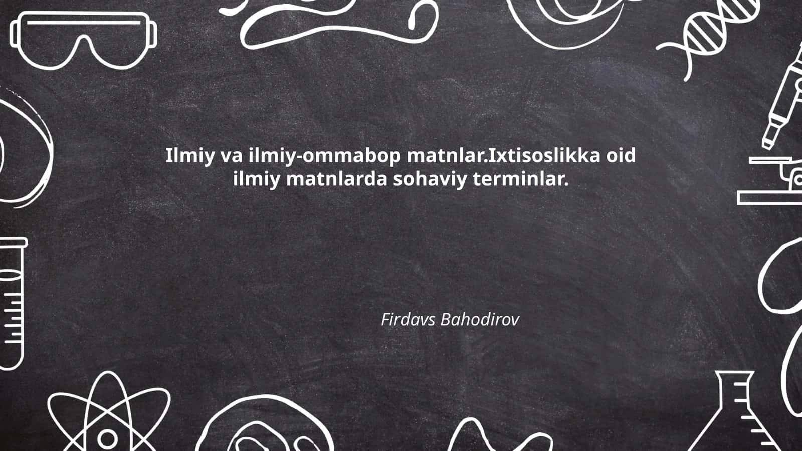 Fizika va energetika sohasidagi sohaviy terminlar