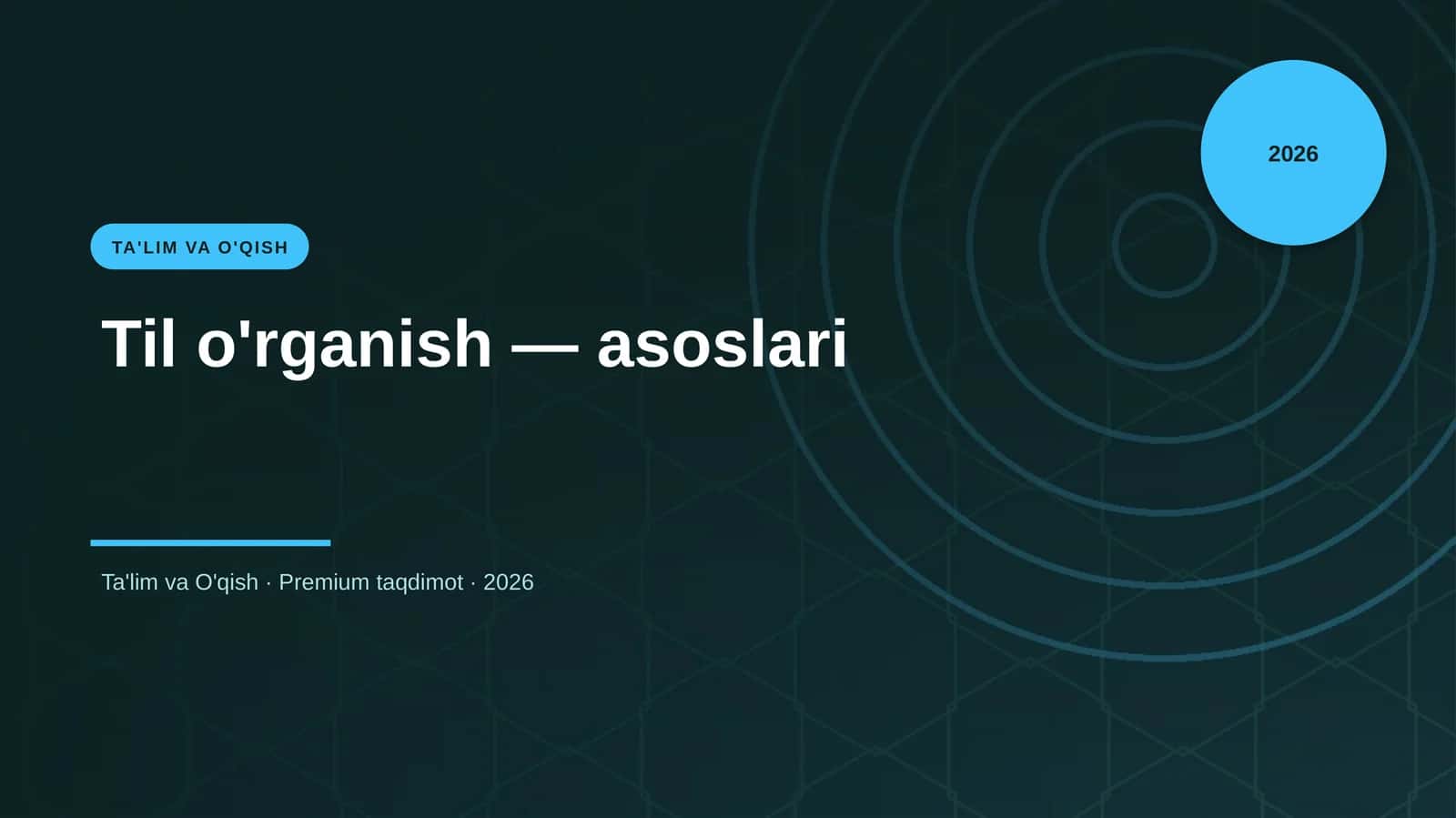 Til o'rganish — asoslari