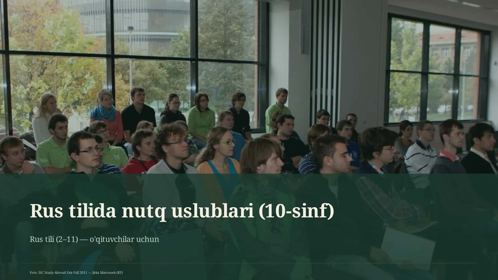 Rus tilida nutq uslublari (10-sinf)