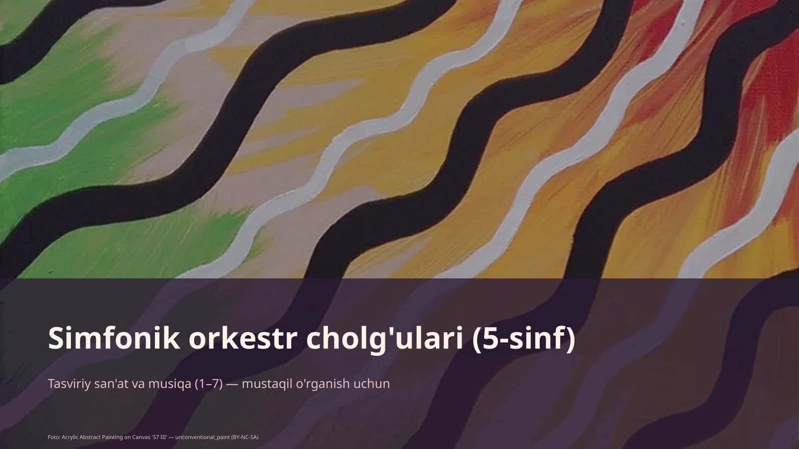 Simfonik orkestr cholg'ulari (5-sinf)