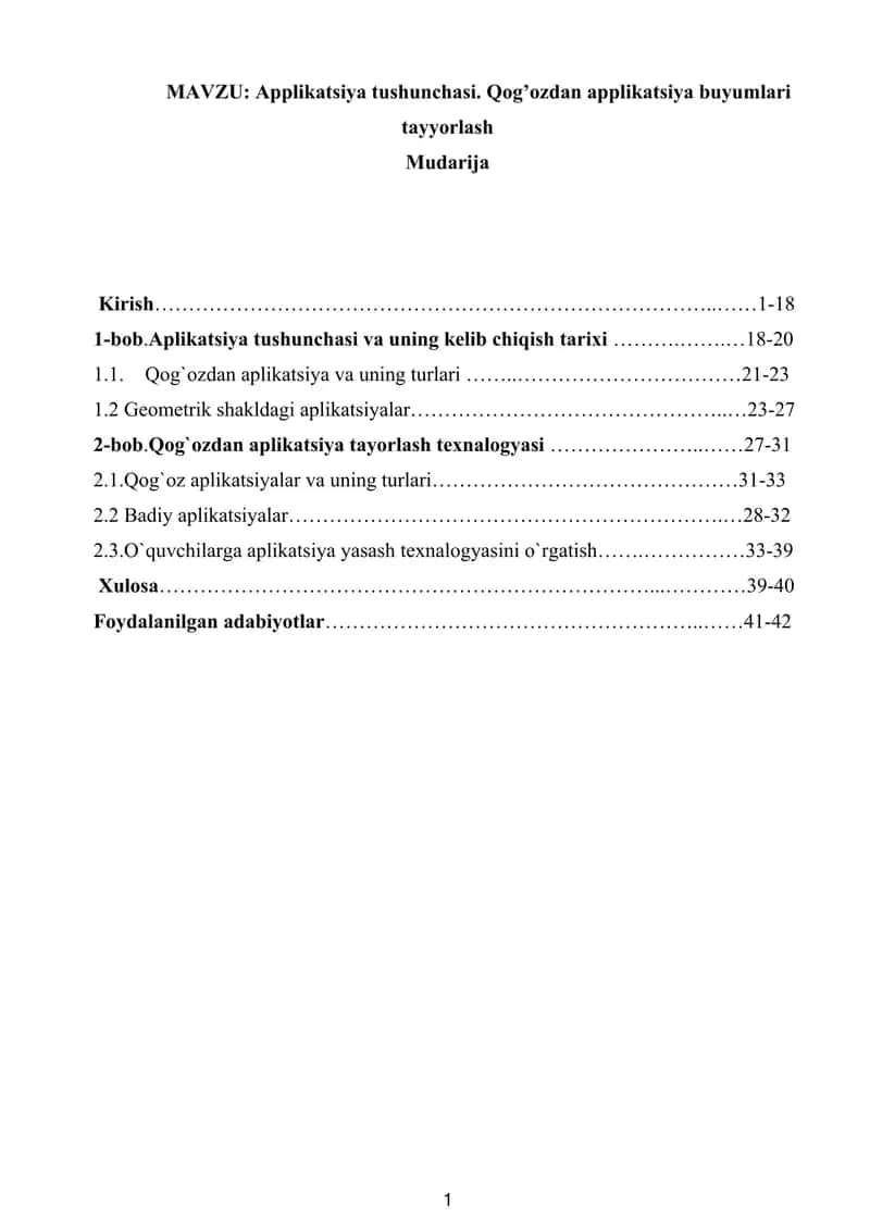 Applikatsiya tushunchasi. Qog’ozdan applikatsiya buyumlari tayyorlash