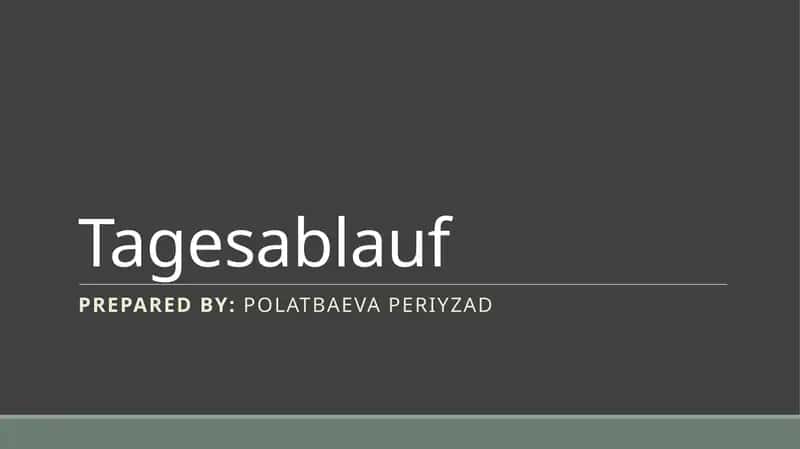 Tagesablauf