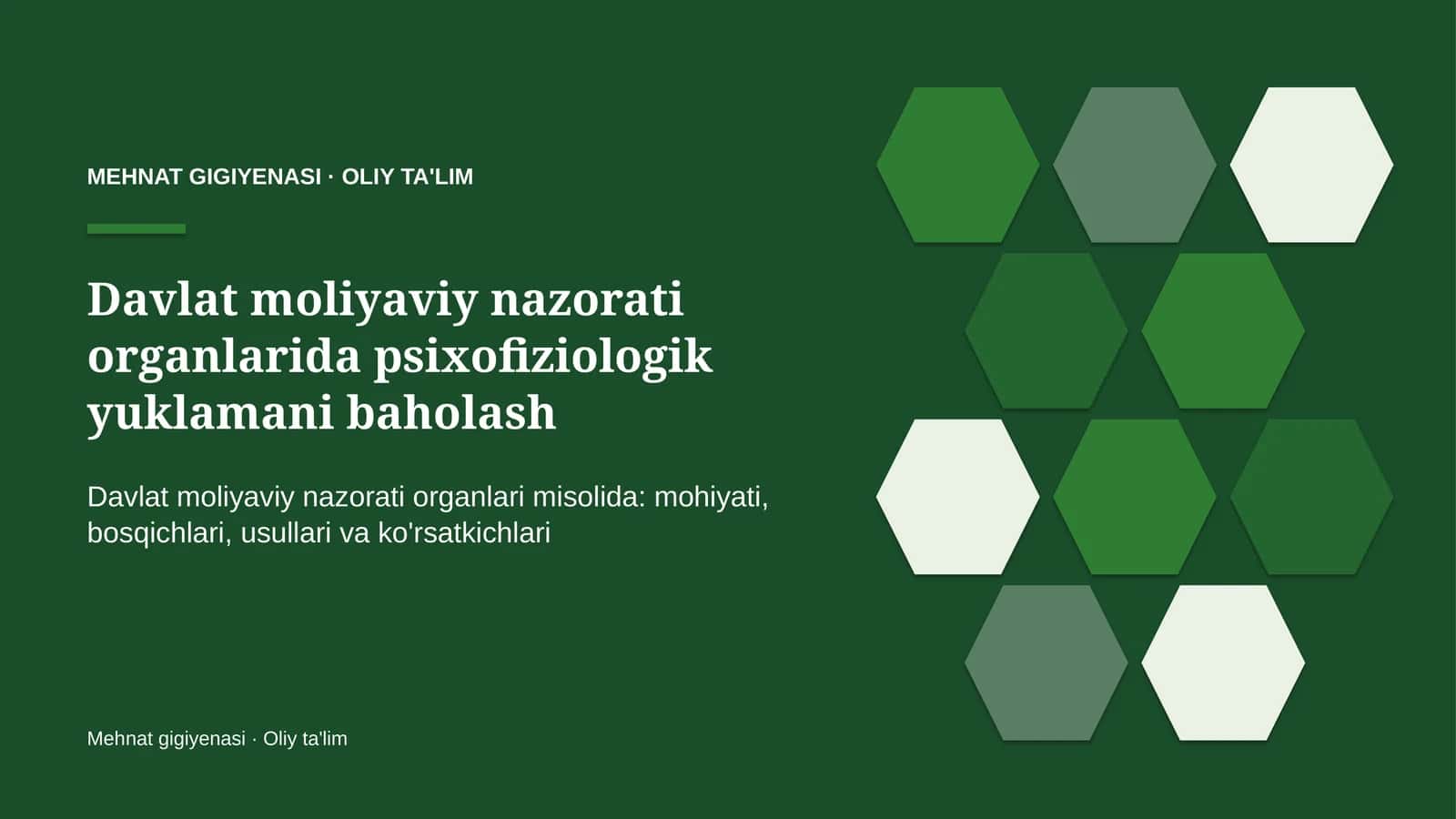 Mehna Gigiyanasi · Oliy Ta'lilm