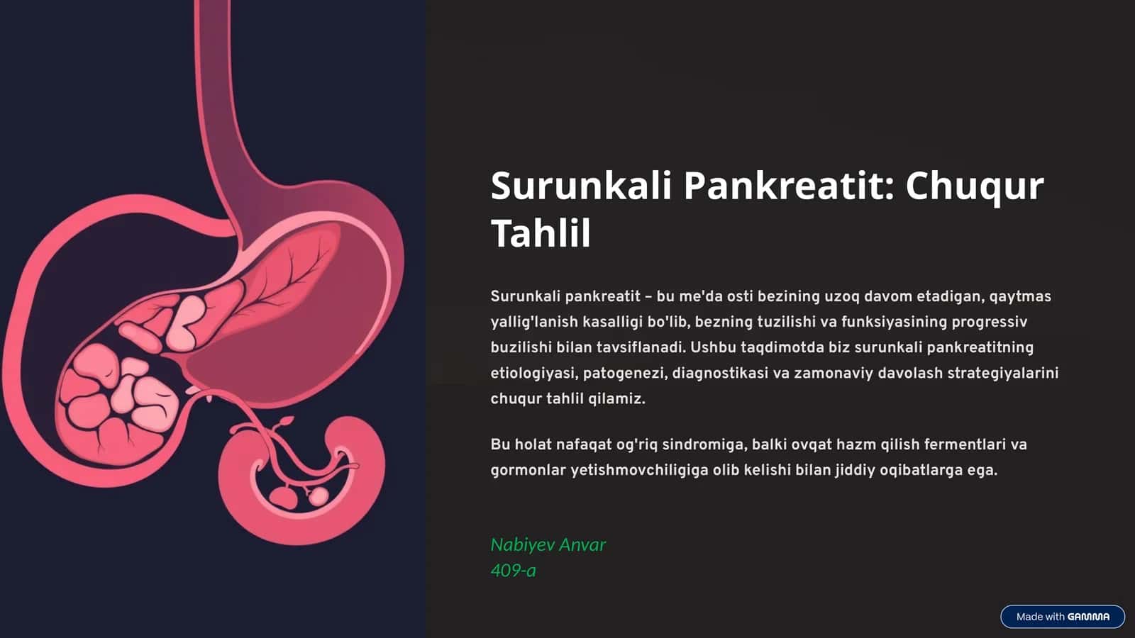 Surunkali Pankreatit: Chuqur Tahlil