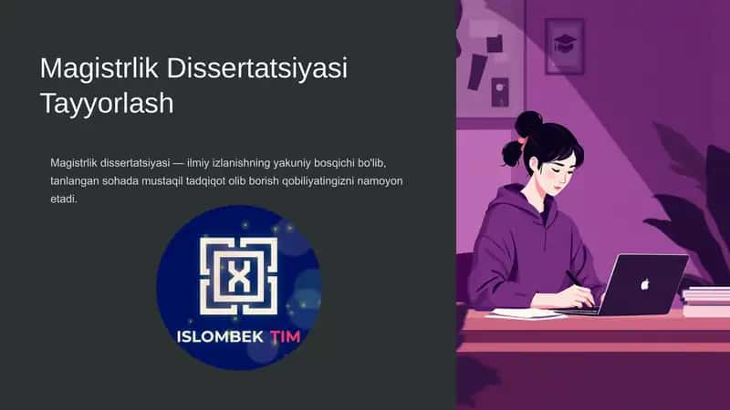 Magistrlik Dissertatsiyasi Tayyorlash