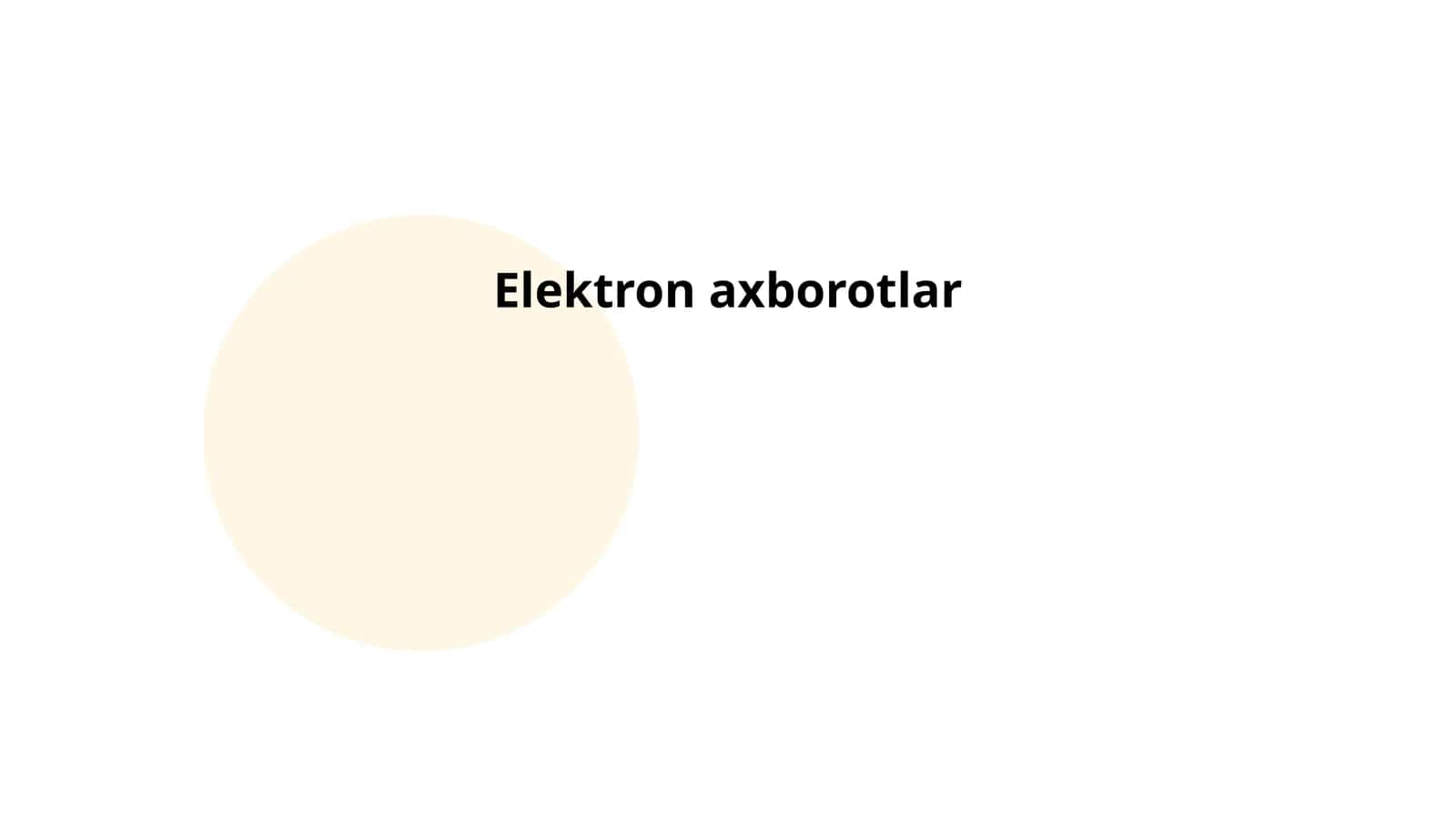 Elektron axborotlar