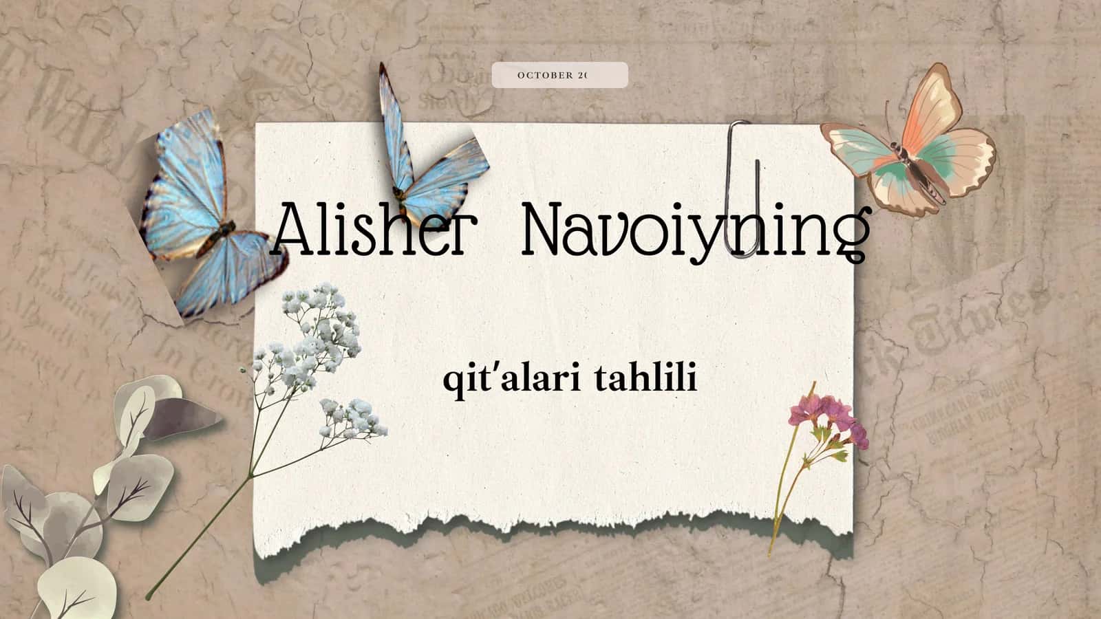 Alisher Navoiyning qitʼaları tahlili