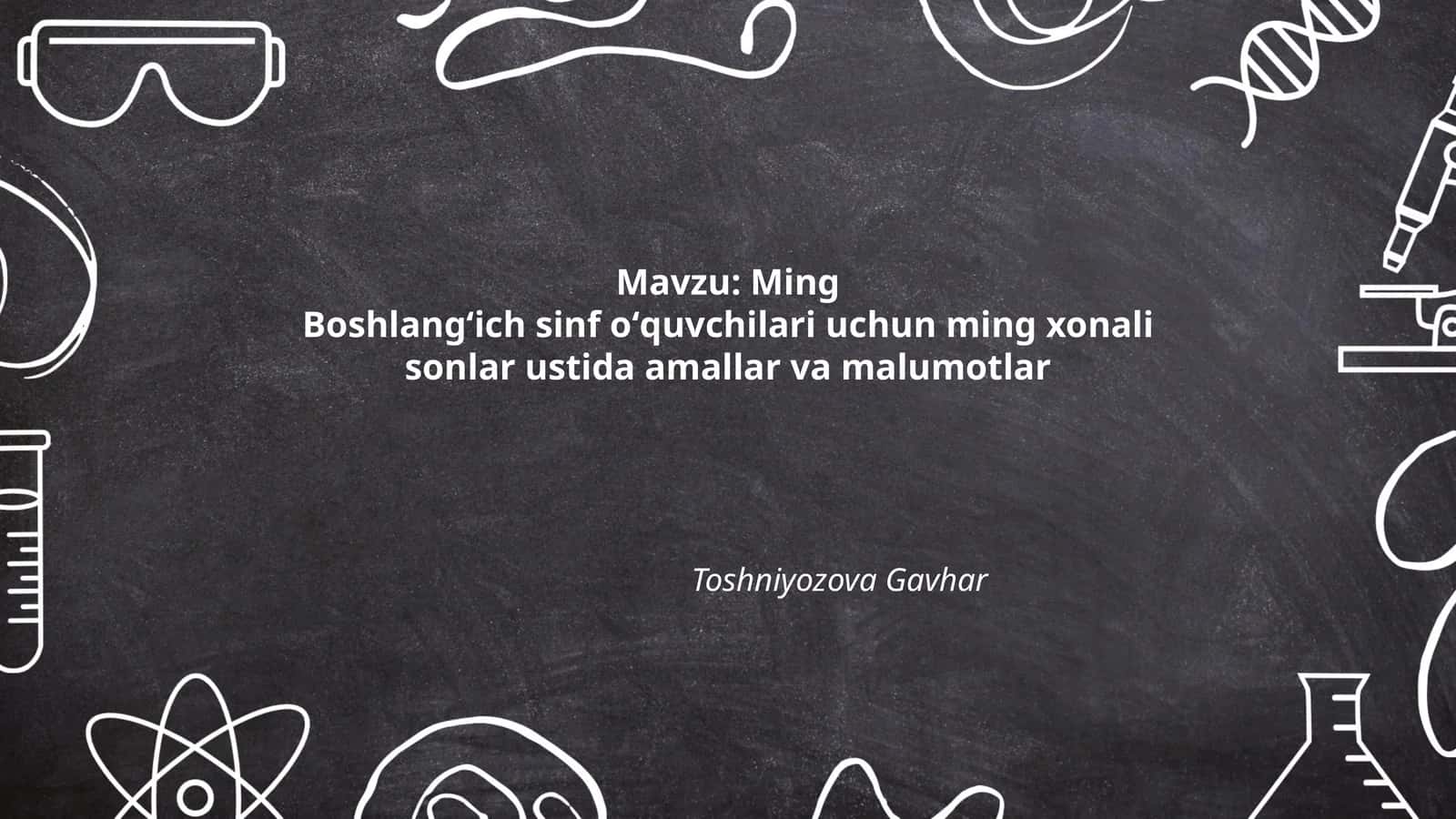 Ming xonali sonlar ustida amallar va malumotlar