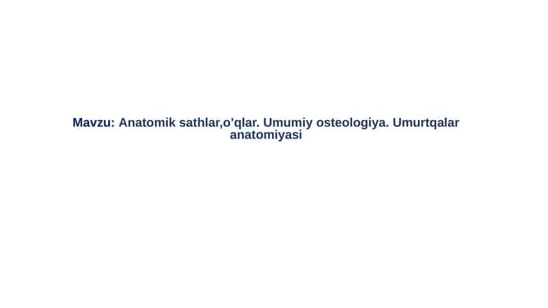 Anatomiksathlar, o’qlar