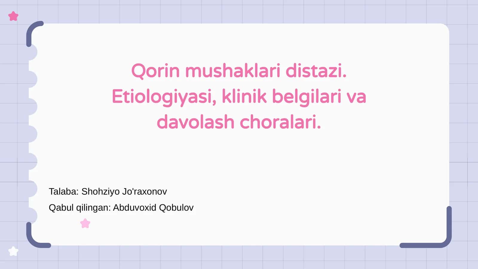 Qorin mushaklari distazi