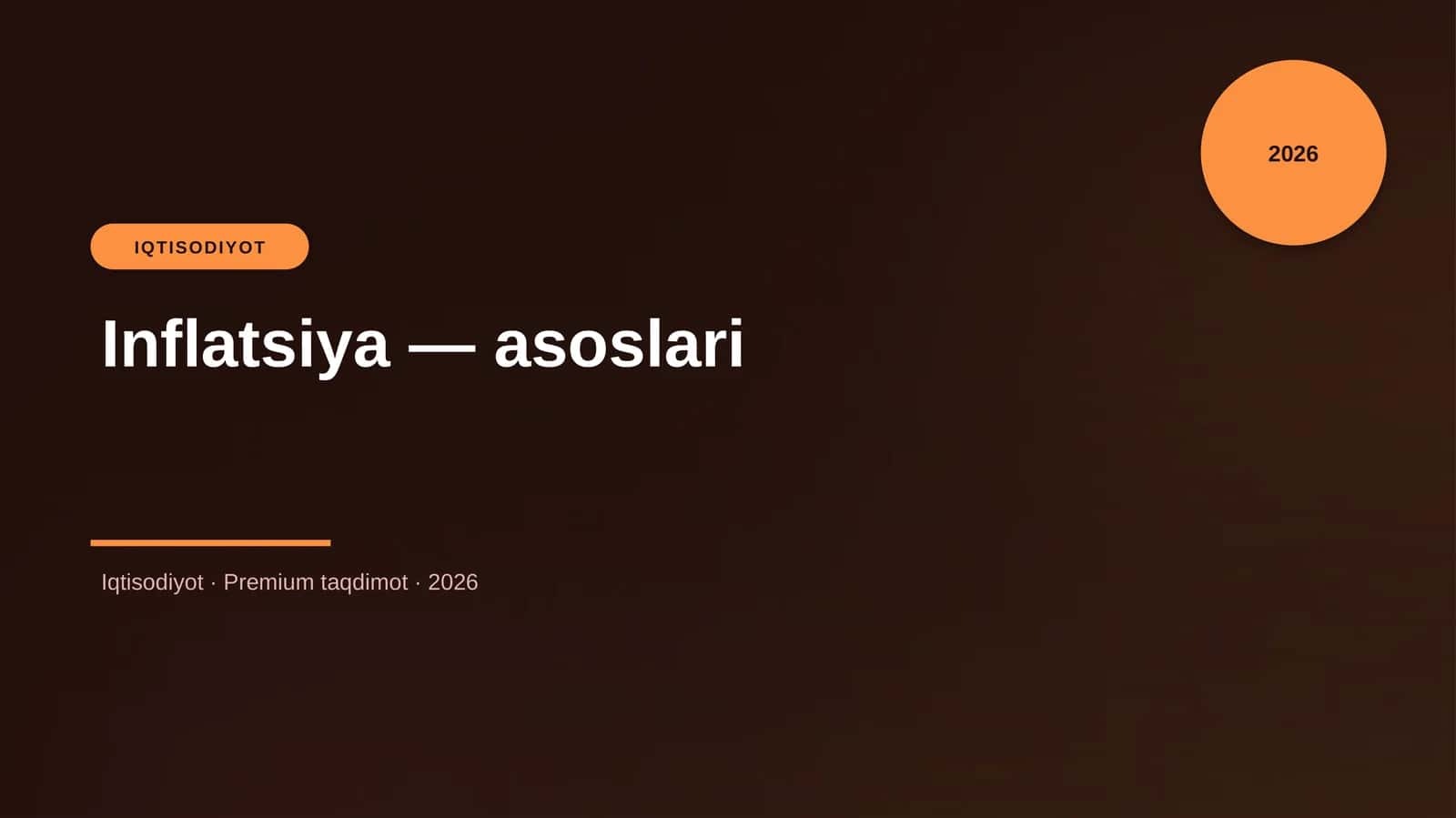 Inflatsiya — asoslari