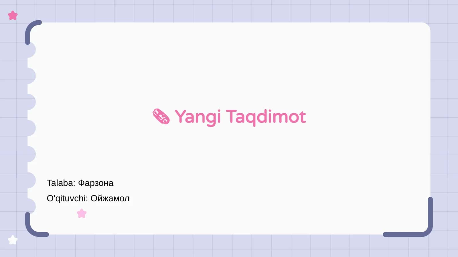 Yangi Taqdimot