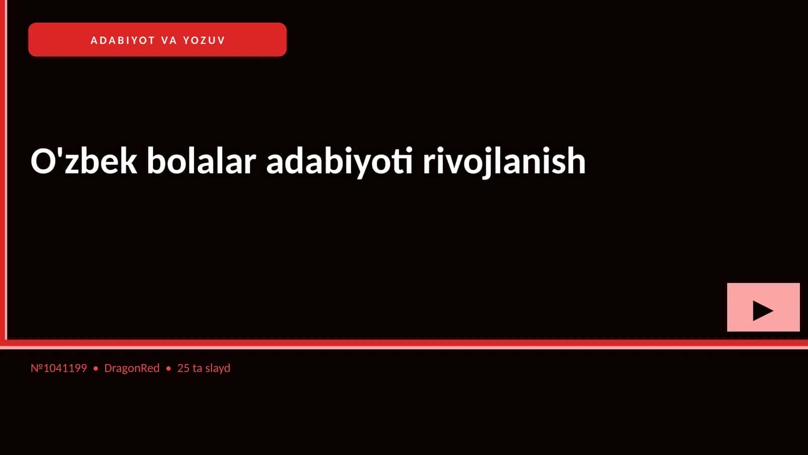 O'zbek bolalar adabiyoti rivojlanish