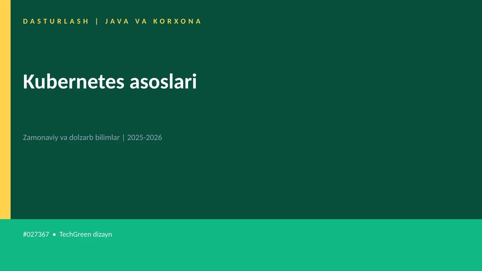 Kubernetes asoslari